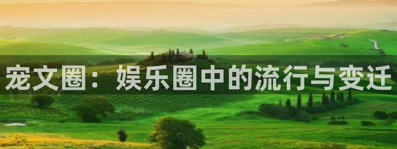 jjb竞技宝app：宠文圈：娱乐圈中的流行与变迁